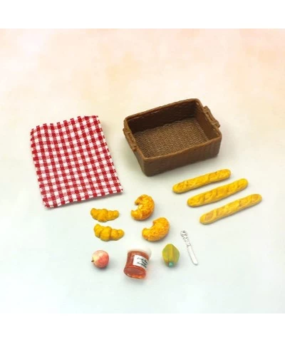 2 Pcs 1/12 Miniature Breakfast Set Bread Basket Mini Fake Food Model for Mini House Kitchen Outdoor Garden Picnic Cake Party ...