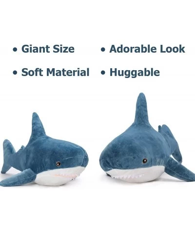 Giant Shark Stuffed Animal Shark Plush Toys Soft Plush Shark Hugging Pillow for Kids 40 inch $58.86 Kids' Plush Toy Pillows