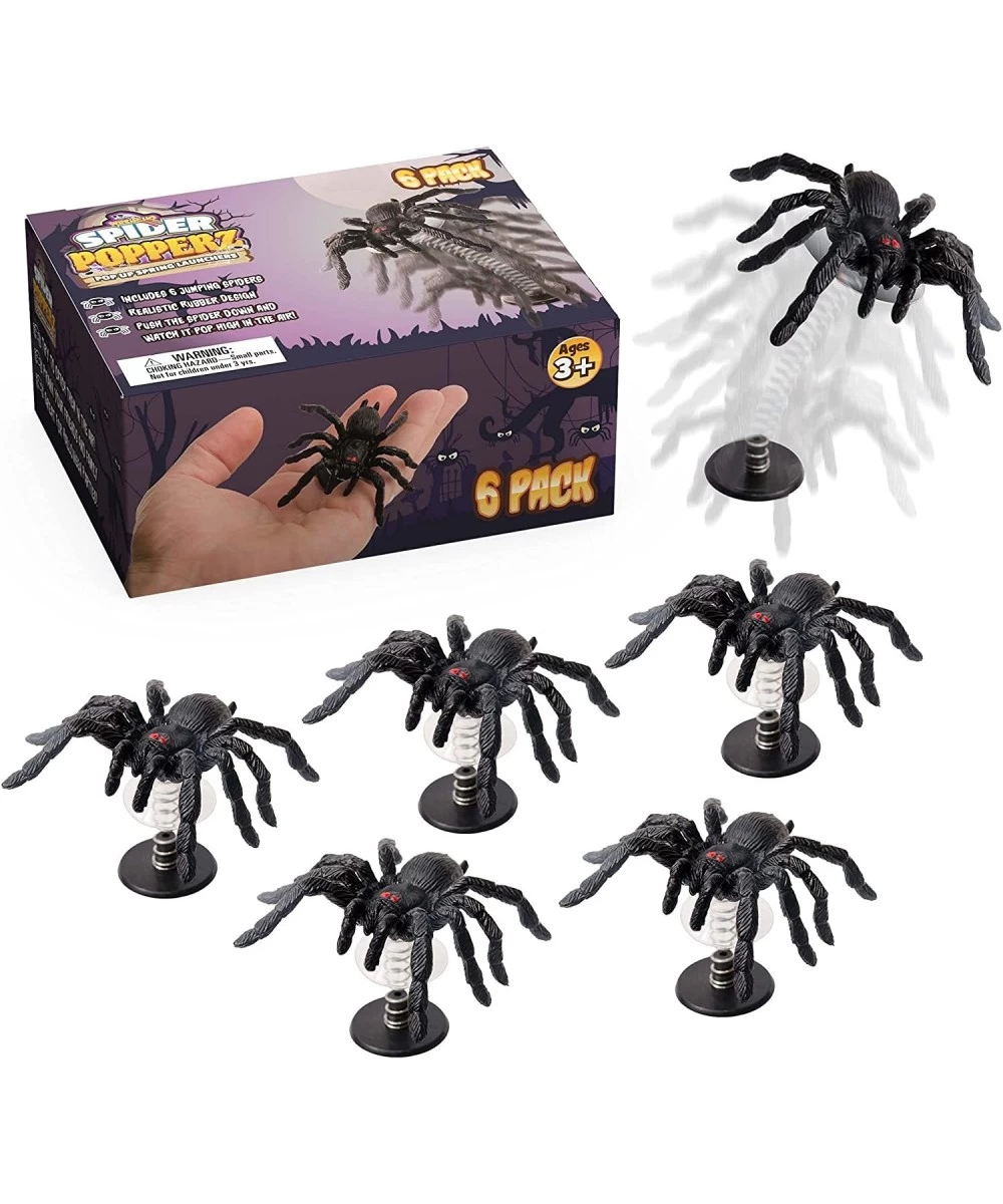 Spider Popperz Prank Box Gift | Set of 6 Gag Gifts Fake Jumping Spiders Tarantula Surprise Toy Kit Funny Halloween Toys for K...