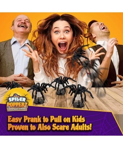 Spider Popperz Prank Box Gift | Set of 6 Gag Gifts Fake Jumping Spiders Tarantula Surprise Toy Kit Funny Halloween Toys for K...