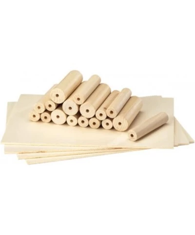 Refill Wood Lathe Kit for Kids - Set of 12 Dowels & Wood - Woodworking Crafts Natural Wood $66.11 Kids' Drawing & Writing Boards