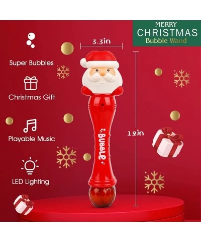 Christmas Bubble Wands for Kids Musical & Light Up Bubble Machine Toys for Toddler Automatic Outdoor Maker Blower Princess To...