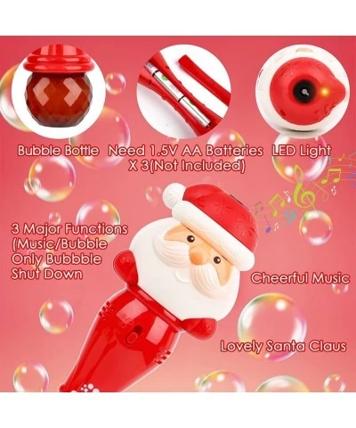 Christmas Bubble Wands for Kids Musical & Light Up Bubble Machine Toys for Toddler Automatic Outdoor Maker Blower Princess To...