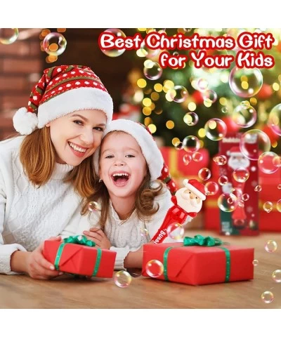 Christmas Bubble Wands for Kids Musical & Light Up Bubble Machine Toys for Toddler Automatic Outdoor Maker Blower Princess To...