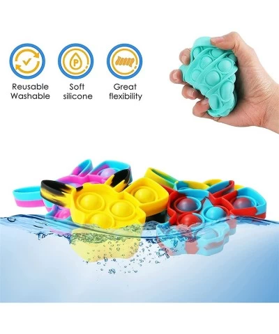 12Pcs Mini Push pop Bubble Sensory Fidget Toys Mini pop Toys pop Keychain Mini pop Anti-Anxiety Silicone Squeeze Stress Relie...