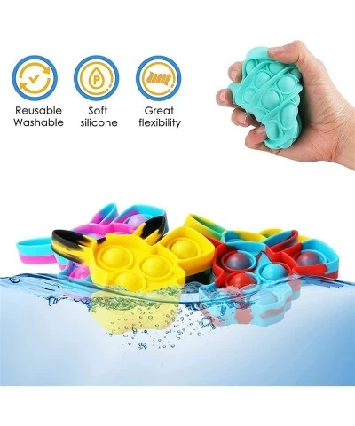 12Pcs Mini Push pop Bubble Sensory Fidget Toys Mini pop Toys pop Keychain Mini pop Anti-Anxiety Silicone Squeeze Stress Relie...