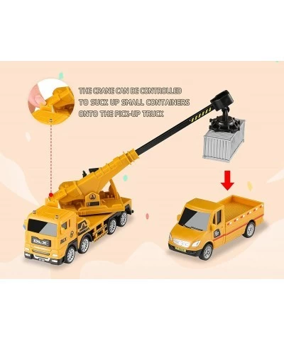 Construction Toy Trucks for Boys Vehicles Playset of Crane Forklift Pickup Dump Truck with Action Figures & Traffic Accessori...