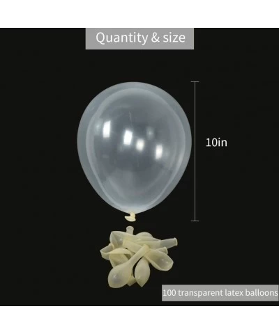 100Pcs Clear Balloons 10 Inch Transparent Latex Round Party Balloons for Party Birthday Wedding Graduation Anniversary Baby S...