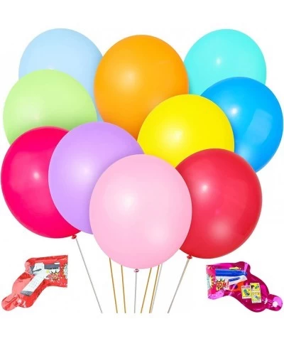 Colorful Balloons 100 PCS Assorted Color 12 Inches Rainbow Latex Balloons with Bonus Confetti 10 Bright Colors Party Balloons...