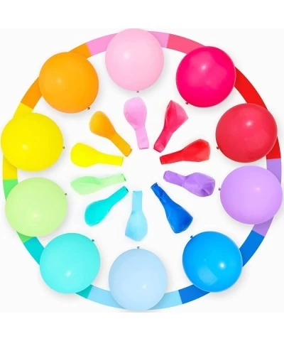 Colorful Balloons 100 PCS Assorted Color 12 Inches Rainbow Latex Balloons with Bonus Confetti 10 Bright Colors Party Balloons...