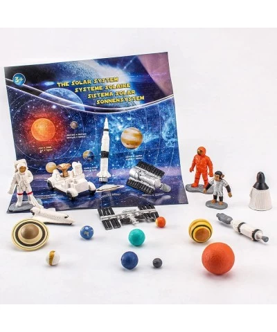 19PCS Planets Solar System Astronaut Figure Toy Children Solar Power Kit Space Exploration Spaceman Science Kit School Dioram...