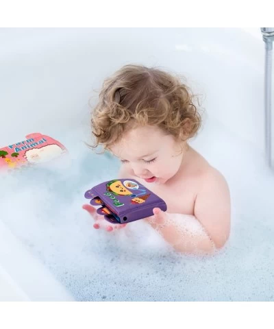 My First Baby Bath Books Nontoxic Soft Baby Teething Books Baby Learning Toys for Toddlers 6 Packs Waterproof Floating Plasti...