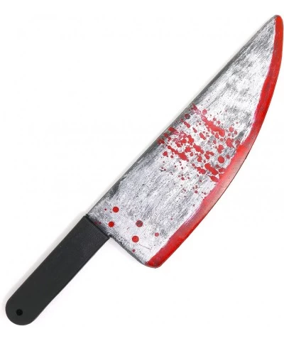 Large Bloody Knife – 16” Long Realistic Looking Prank Toy Fake Plastic Blade with Blood Stains - Costume Prop or Gag Blade fo...