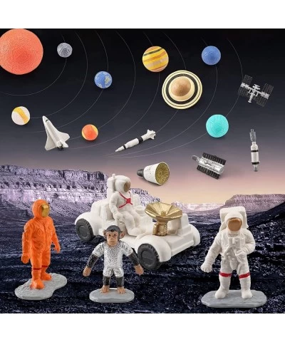 19PCS Planets Solar System Astronaut Figure Toy Children Solar Power Kit Space Exploration Spaceman Science Kit School Dioram...