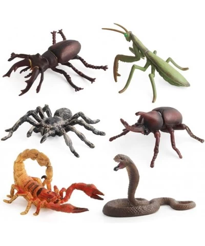 6pcs Lifelike Assorted Insects Model Bug Figures Plastic Insects for Children Education Insect Themed Party $24.12 Play Figur...