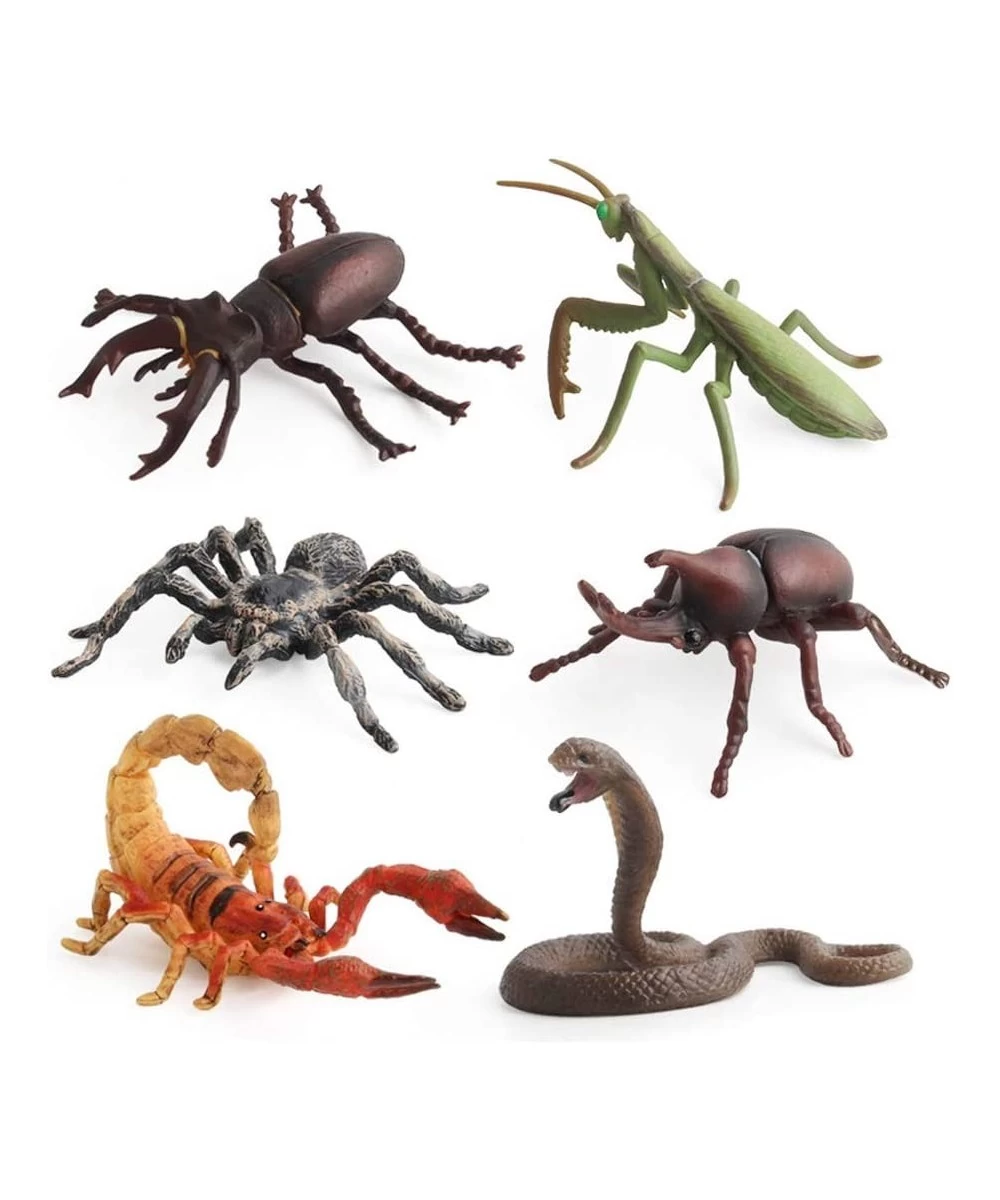 6pcs Lifelike Assorted Insects Model Bug Figures Plastic Insects for Children Education Insect Themed Party $24.12 Play Figur...