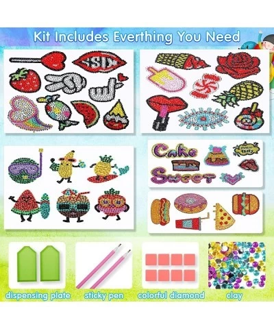 36 Pieces Diamond Painting Stickers Gem Diamond Painting Kits for Kids Create Your Own Painting Craft Cute DIY Diamond Craft ...