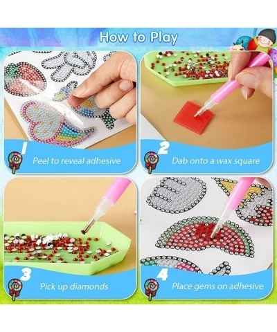 36 Pieces Diamond Painting Stickers Gem Diamond Painting Kits for Kids Create Your Own Painting Craft Cute DIY Diamond Craft ...