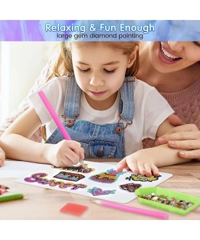 36 Pieces Diamond Painting Stickers Gem Diamond Painting Kits for Kids Create Your Own Painting Craft Cute DIY Diamond Craft ...