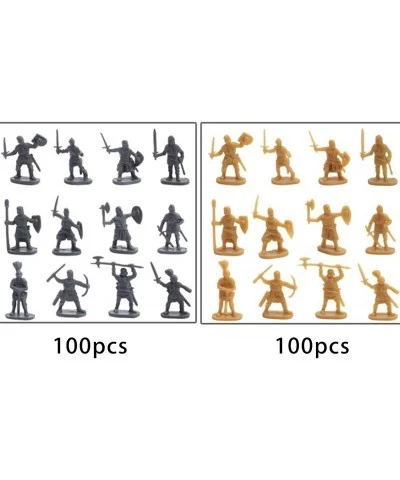 200Pcs 1/72 Scale Miniature Soldiers Decoration Chic Display Party Favors Collection Dioramas for Layout Class Projects Gold ...