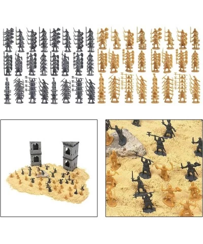 200Pcs 1/72 Scale Miniature Soldiers Decoration Chic Display Party Favors Collection Dioramas for Layout Class Projects Gold ...