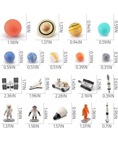 19PCS Planets Solar System Astronaut Figure Toy Children Solar Power Kit Space Exploration Spaceman Science Kit School Dioram...