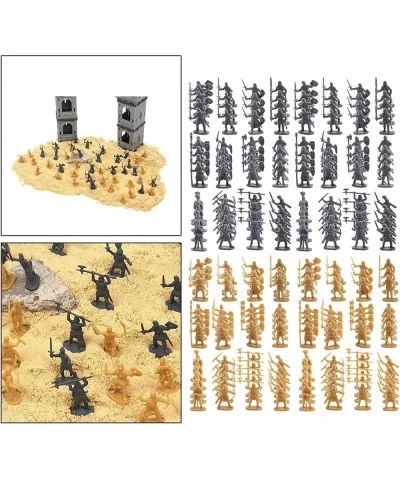 200Pcs 1/72 Scale Miniature Soldiers Decoration Chic Display Party Favors Collection Dioramas for Layout Class Projects Gold ...