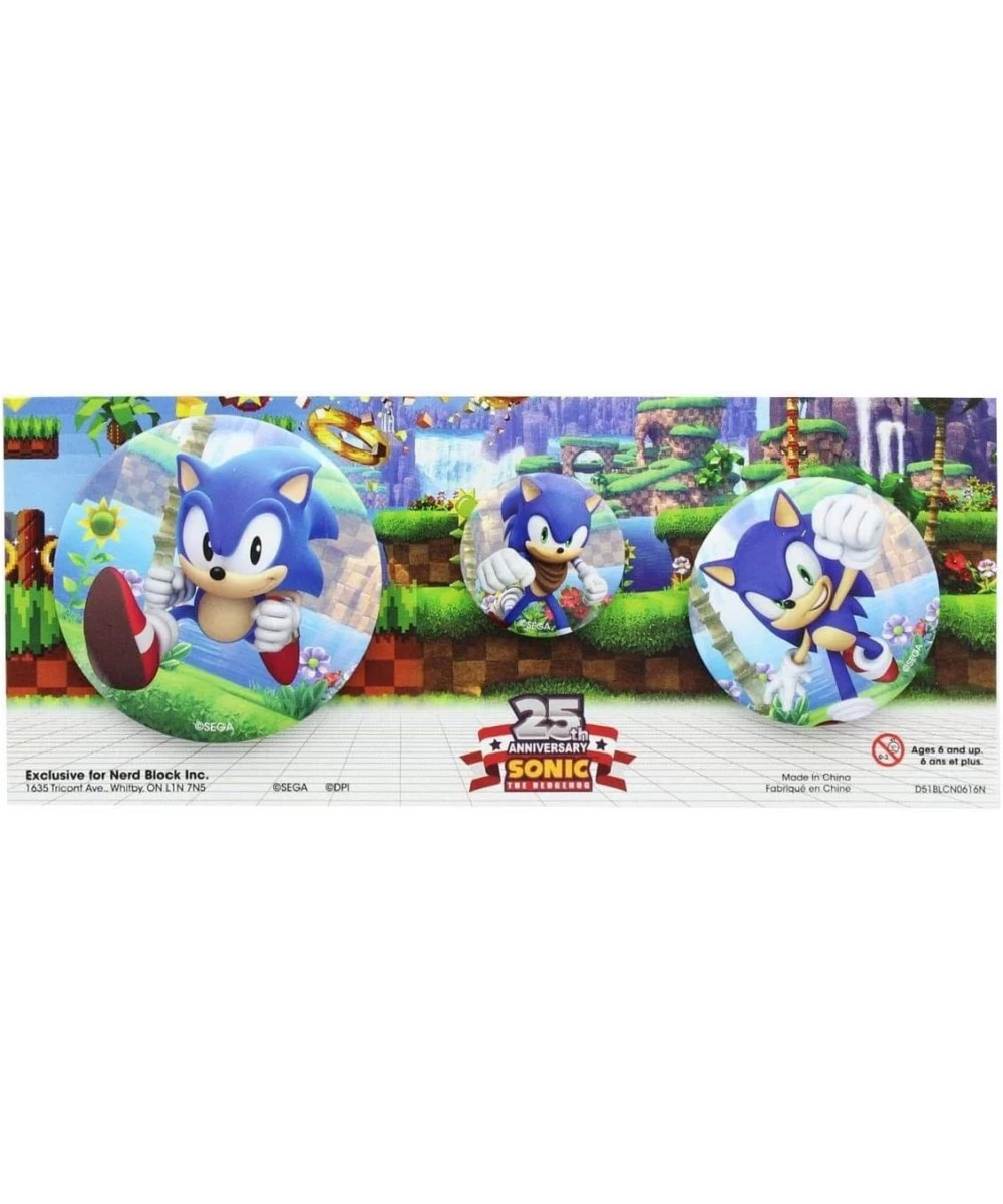 Sonic The Hedgehog 25th Anniversary Button 3 Pack $17.62 Kids' Dress-Up Accessories