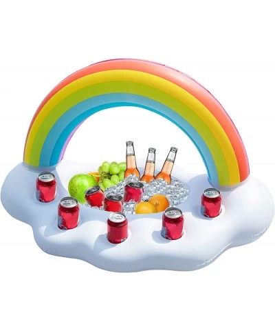 Inflatable Rainbow Cloud Drink Holder Floating Beverage Salad Fruit Serving Bar Pool Float Party Accessories Summer Beach Lei...