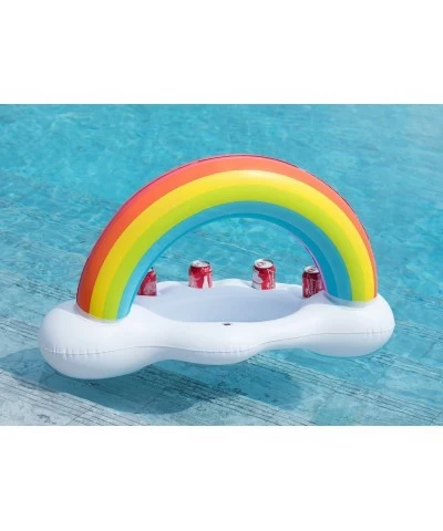 Inflatable Rainbow Cloud Drink Holder Floating Beverage Salad Fruit Serving Bar Pool Float Party Accessories Summer Beach Lei...