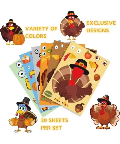 Thanksgiving Activities for Kids Thanksgiving Stickers for Kids Thanksgiving Gi-fts for Kids Make a Turkey Stickers Thanksgiv...