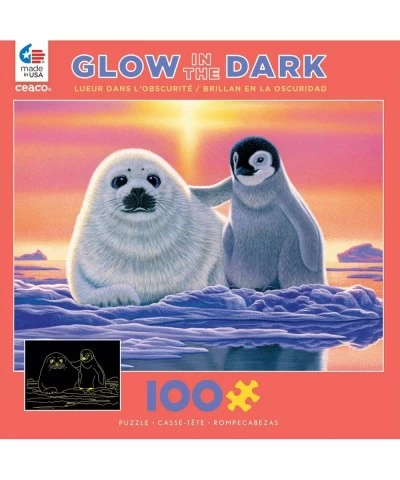 Schimmel Glow-in-The Dark - Friends Around The World - 100 Piece Jigsaw Puzzle White $15.89 Jigsaw Puzzles