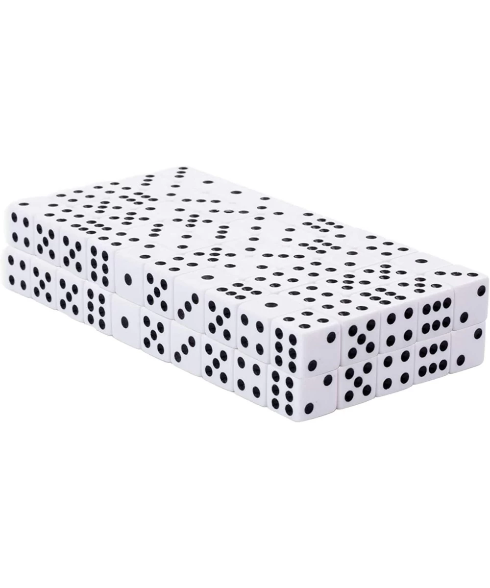 6-Sided Urea Game Dice Set - Standard 16mm Size - 100 Count - White - Perfect for Group Events Bulk Buying $16.83 Dice Games