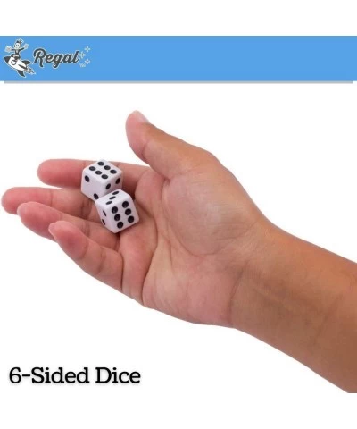 6-Sided Urea Game Dice Set - Standard 16mm Size - 100 Count - White - Perfect for Group Events Bulk Buying $16.83 Dice Games