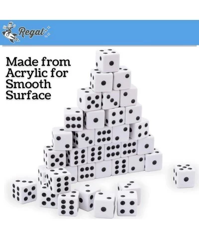 6-Sided Urea Game Dice Set - Standard 16mm Size - 100 Count - White - Perfect for Group Events Bulk Buying $16.83 Dice Games