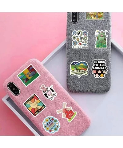 62Pcs Farm Animal Stickers Pack Cute Aesthetic Vinyl Waterproof Sticker Decals for Water Bottle Laptop Phone Skateboard Scrap...