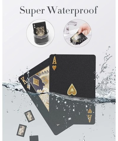 Diamond Waterproof Black Playing Cards Poker Cards HD Deck of Cards (Sliver Skull) $15.09 Card Games