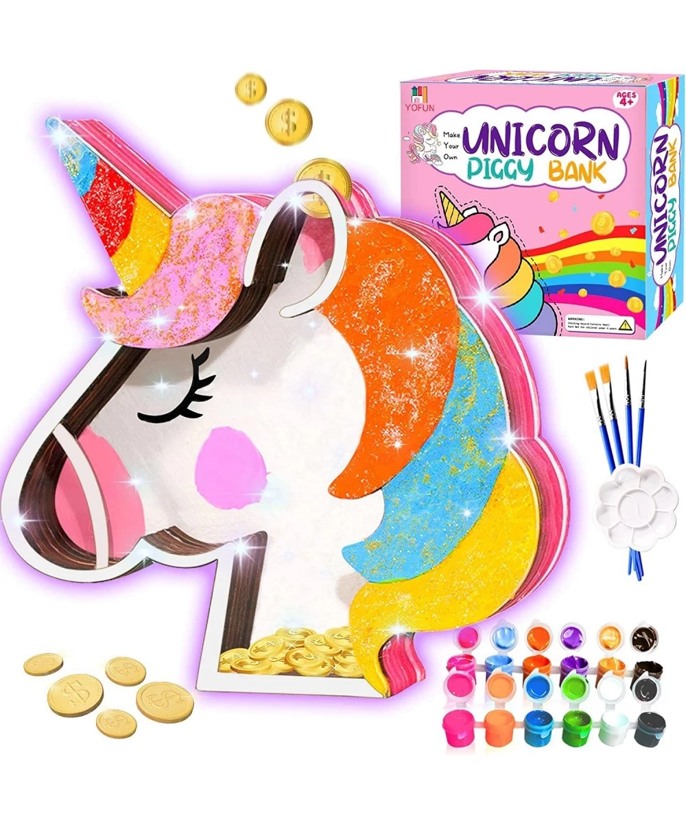 Make Your Own Unicorn Piggy Bank - Unicorn Craft Kit for Kids Arts and Crafts Project Unicorn Toys for Girls Room Decor Unico...