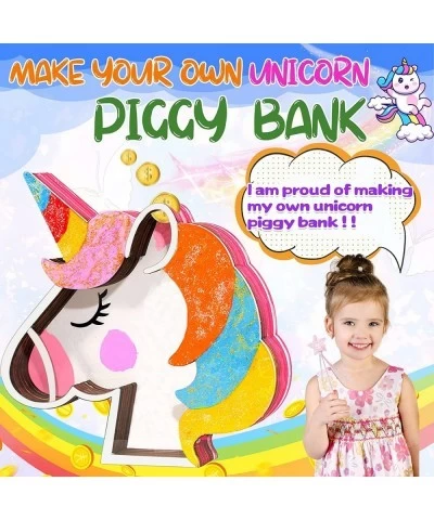 Make Your Own Unicorn Piggy Bank - Unicorn Craft Kit for Kids Arts and Crafts Project Unicorn Toys for Girls Room Decor Unico...