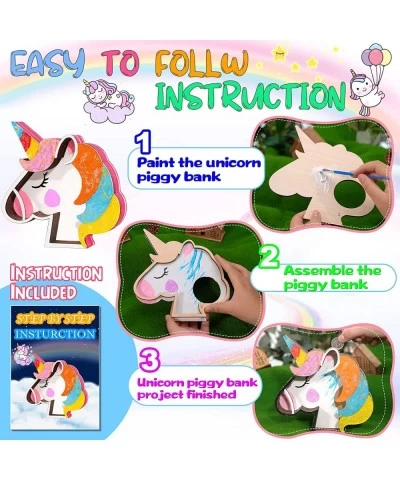 Make Your Own Unicorn Piggy Bank - Unicorn Craft Kit for Kids Arts and Crafts Project Unicorn Toys for Girls Room Decor Unico...