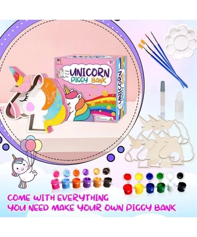 Make Your Own Unicorn Piggy Bank - Unicorn Craft Kit for Kids Arts and Crafts Project Unicorn Toys for Girls Room Decor Unico...