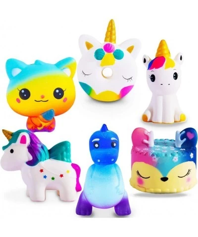 Unicorn Squishies Toy Set - Jumbo Reindeer Cake Unicorn Donut Dinosaur Unicorn Horse Ice Cream Cat Kawaii Slow Rising Squishy...