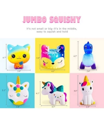 Unicorn Squishies Toy Set - Jumbo Reindeer Cake Unicorn Donut Dinosaur Unicorn Horse Ice Cream Cat Kawaii Slow Rising Squishy...