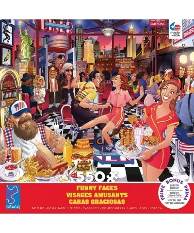 Funny Faces - USA Diner - 550 Piece Jigsaw Puzzle $23.89 Jigsaw Puzzles