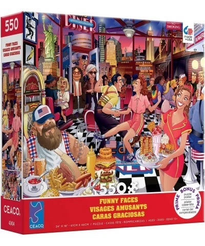 Funny Faces - USA Diner - 550 Piece Jigsaw Puzzle $23.89 Jigsaw Puzzles