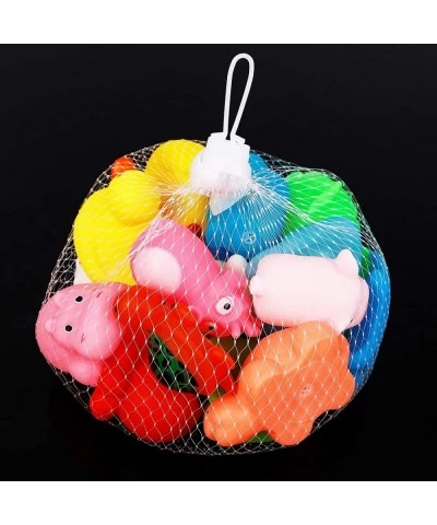 Happy Trees 18 Pack Animals Squeak Bath Toy Set for Toddlers Kids Colorful Assorted Characters $20.61 Bathtub Toys