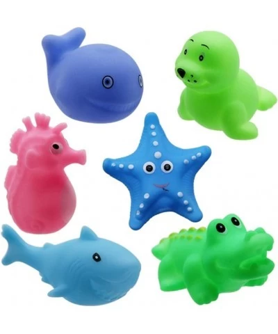 Happy Trees 18 Pack Animals Squeak Bath Toy Set for Toddlers Kids Colorful Assorted Characters $20.61 Bathtub Toys