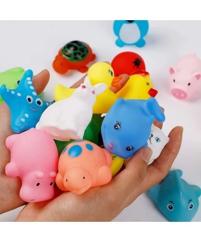 Happy Trees 18 Pack Animals Squeak Bath Toy Set for Toddlers Kids Colorful Assorted Characters $20.61 Bathtub Toys