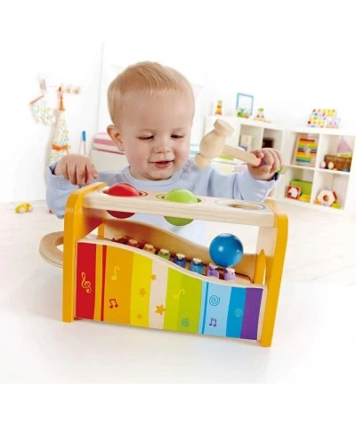 Pound Tap & Shake! Music Set - Award Winning Wooden Pounding Bench Baby Xylophone and Tap Along Tambourine - Developmental No...