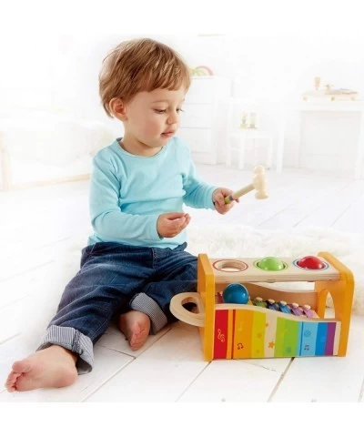 Pound Tap & Shake! Music Set - Award Winning Wooden Pounding Bench Baby Xylophone and Tap Along Tambourine - Developmental No...